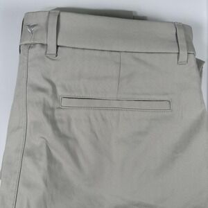 Birddogs Pants Mens 34 x 28 Gray Performance Stretch Golf Chino Zip Pocket 30"L